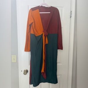 Never worn, just tried on. MIDI length color block Zara dress